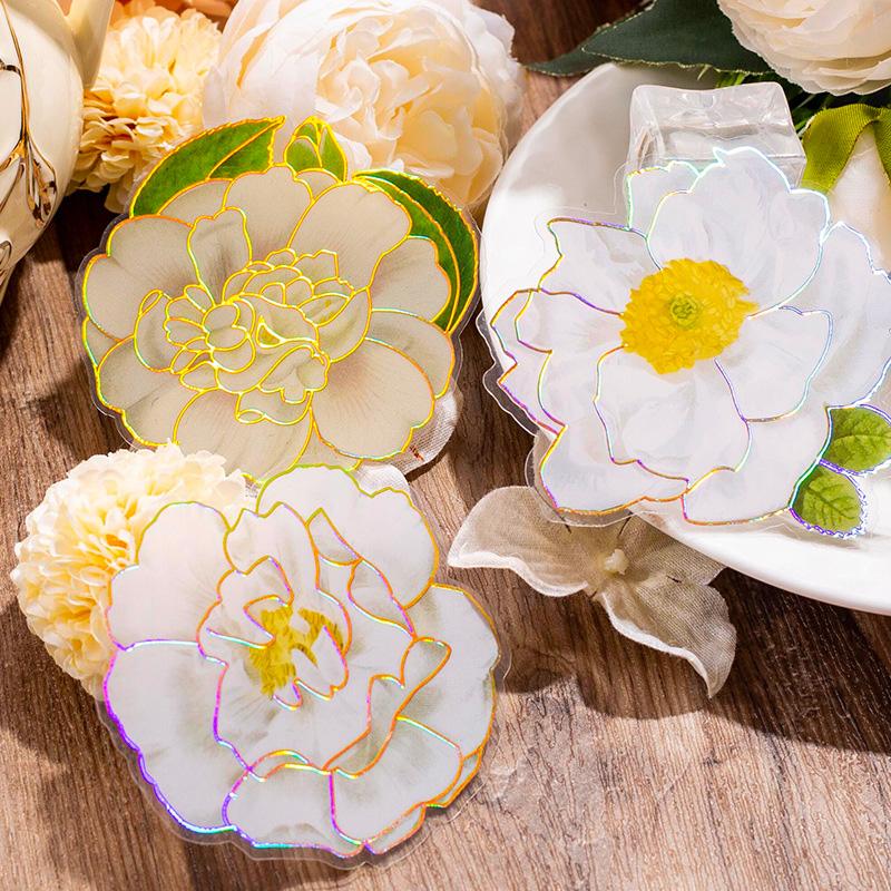 コラージュ 素材 シール 花 フラワー 薔薇 ローズ ジャンクジャーナル