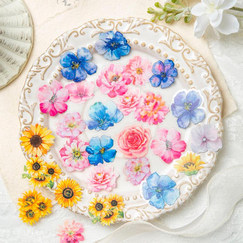 コラージュ 素材 シール 花 フラワー 紫陽花 アジサイ ジャンク