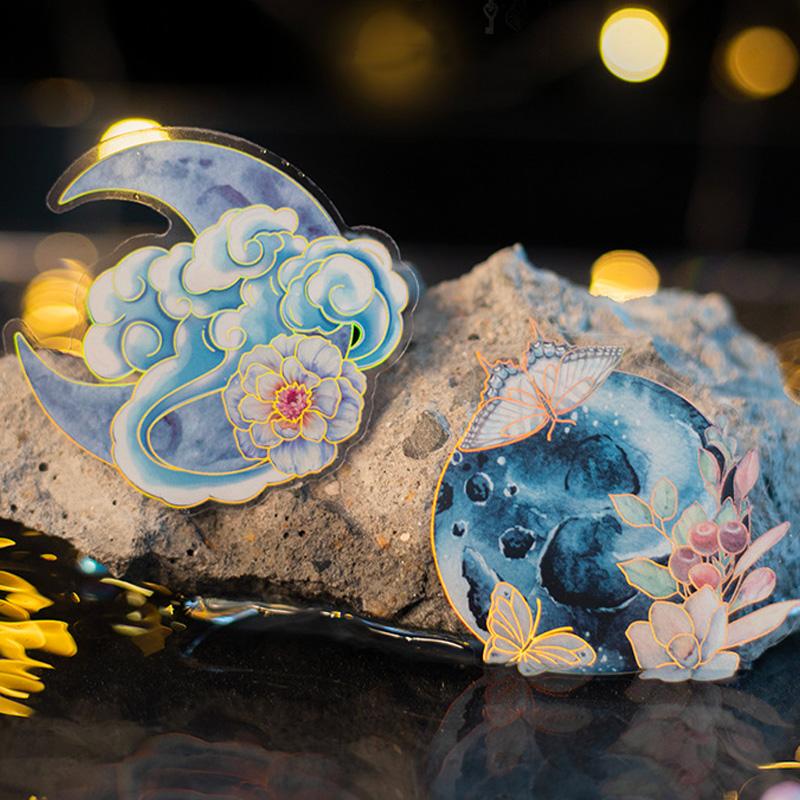 コラージュ 素材 シール 宇宙 惑星 星 花 フラワー 植物 スタンプ