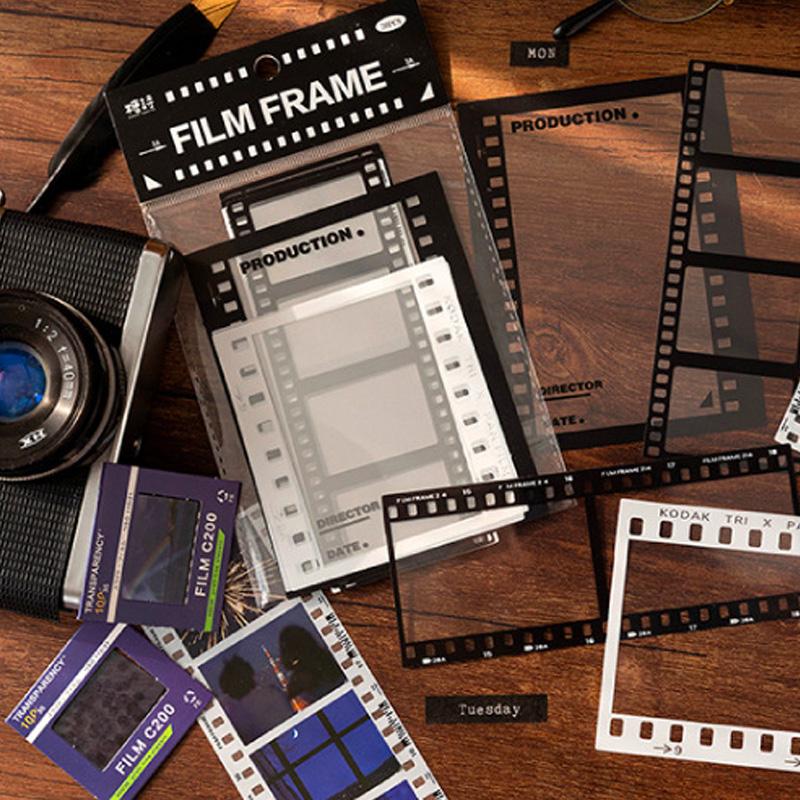 コラージュ 素材 シール カメラ ネガ フィルム フレーム 枠 額縁