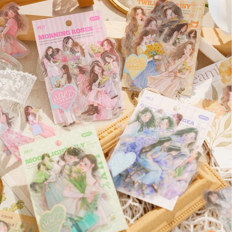 コラージュ 素材 シール 人物 女性 女の子 ジャンクジャーナル