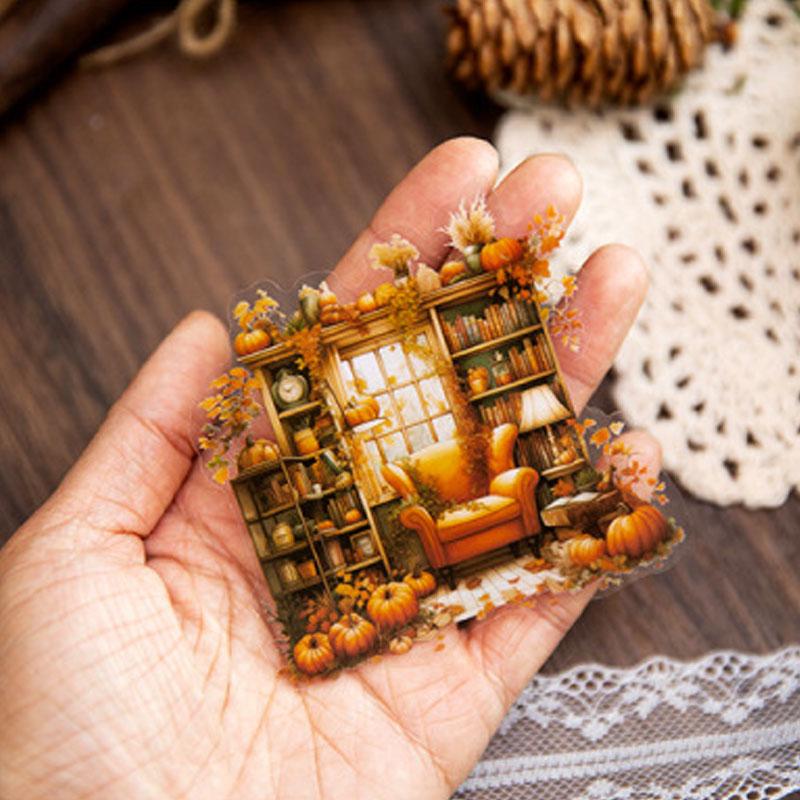 コラージュ 素材 シール 植物 ソファ ベンチ 書斎 ジャンクジャーナル