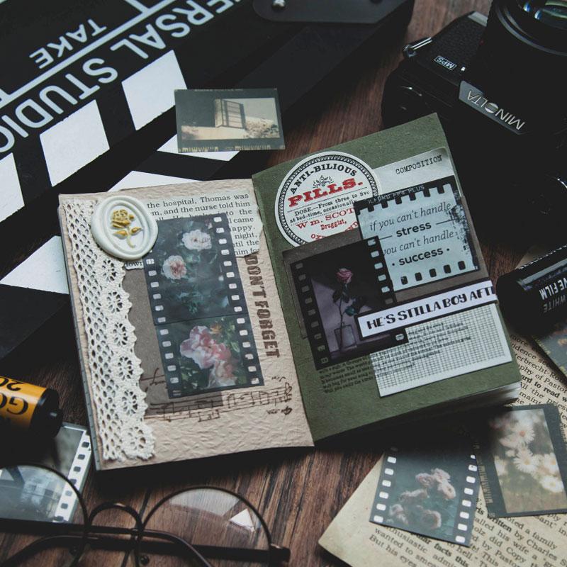 コラージュ 素材 シール カメラ ネガ フィルム ジャンクジャーナル