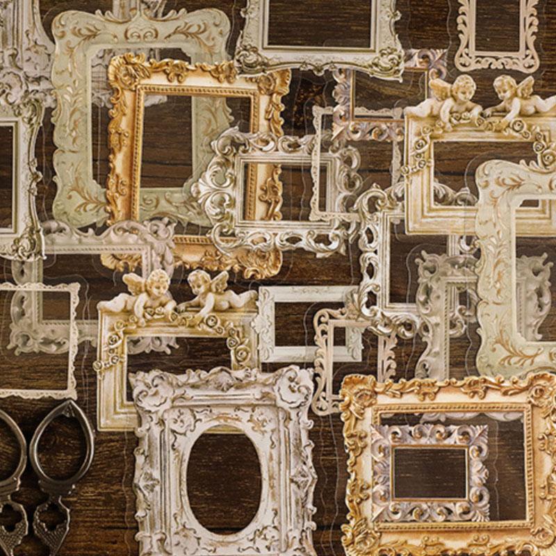 コラージュ 素材 シール 額縁 フレーム 枠 ジャンクジャーナル