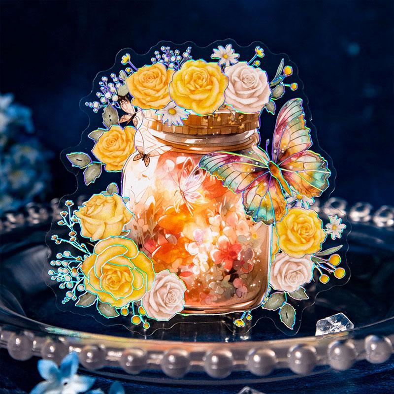 花瓶に入ったバラのコラージュ作品 花瓶に入ったバラのコラージュ作品 【水彩 Watercolor】薔薇とガラス