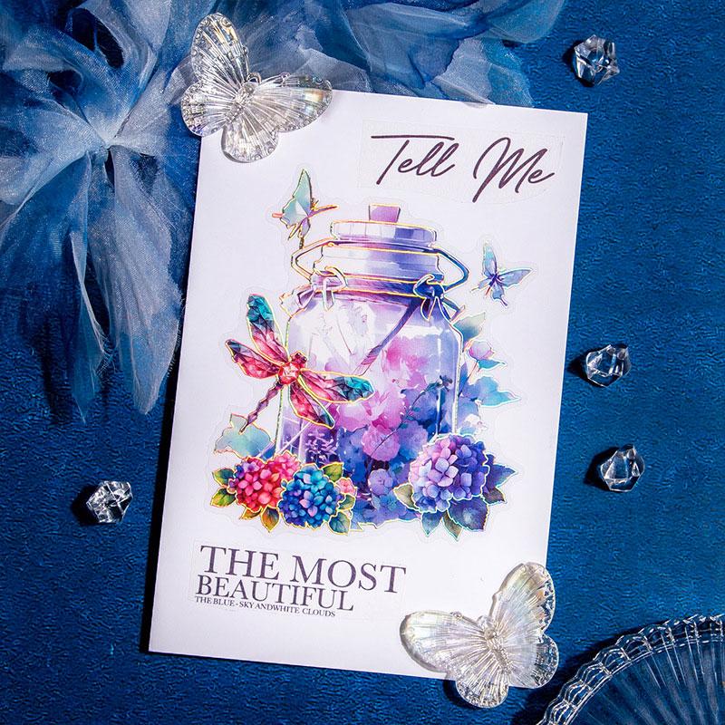 ❤️【J】フローラルグラス♡ハイドランジアの奇跡ステッカー♡15枚