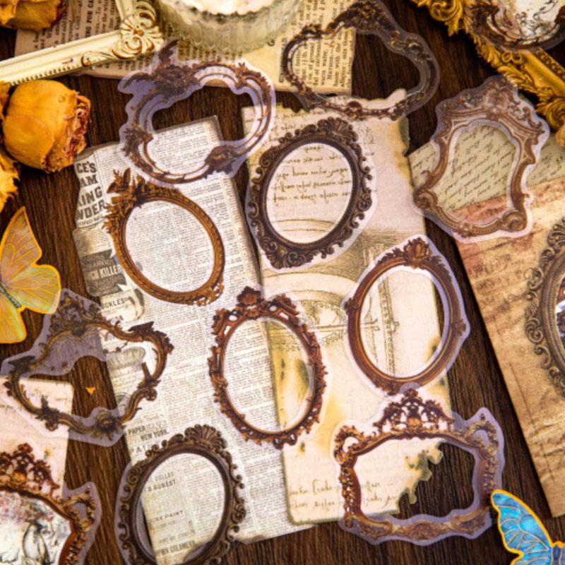 コラージュ 素材 シール 額縁 フレーム 額 ジャンクジャーナル