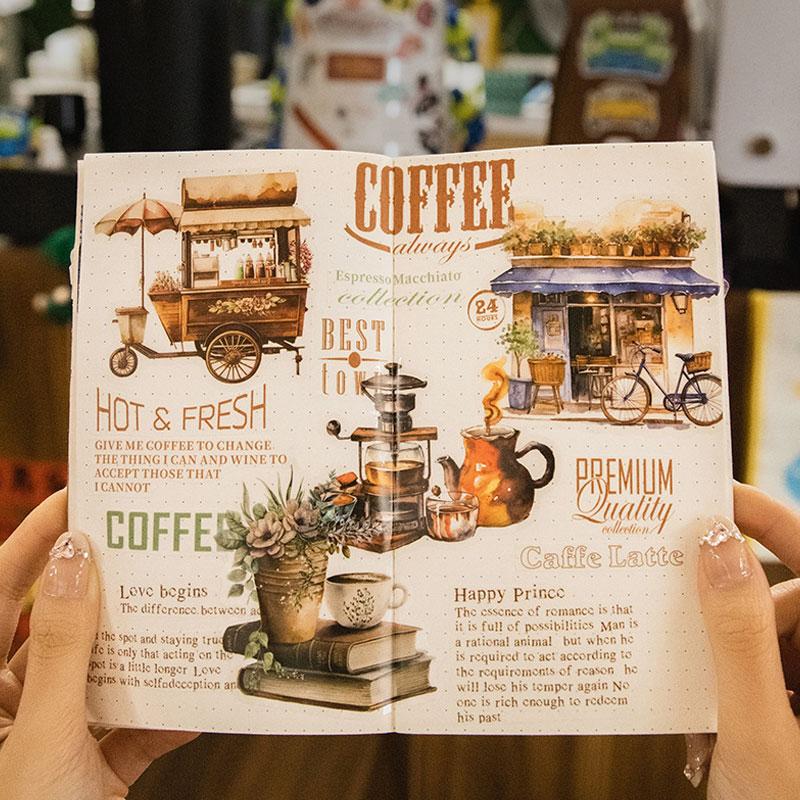コラージュ 素材 シール 旅行 トラベルノート 珈琲 コーヒー ジャンク