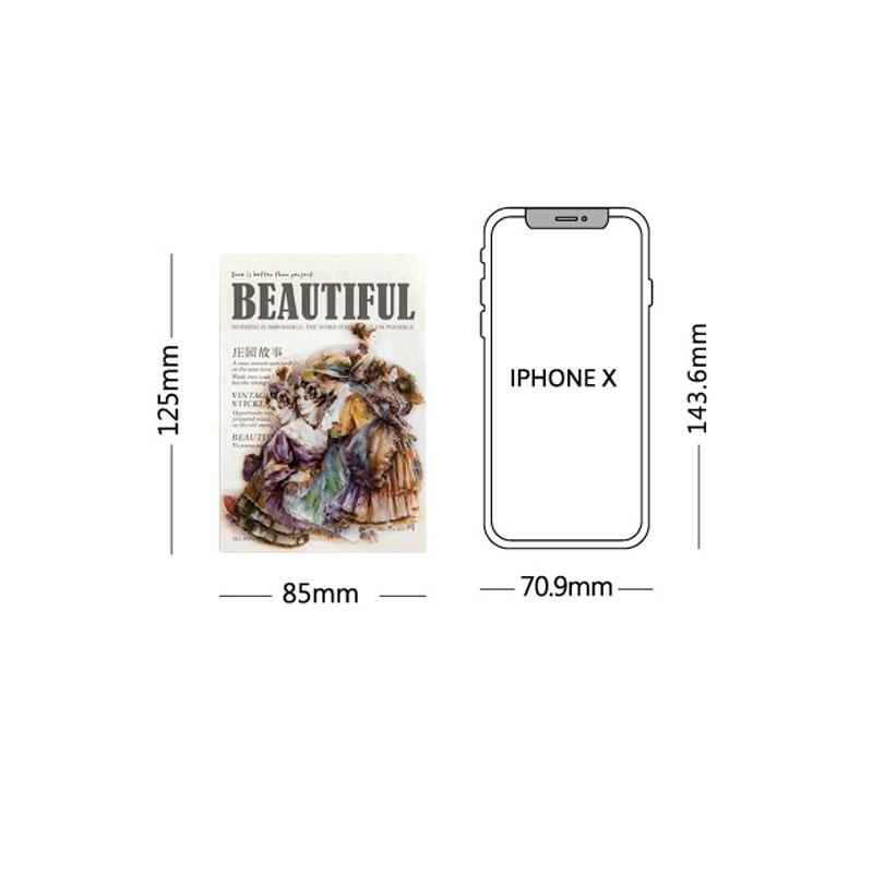 コラージュ 素材 シール 人物 女性 女の子 ジャンクジャーナル