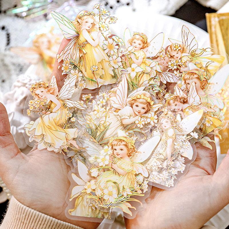 コラージュ 素材 シール 花 妖精 フラワー フェアリー ジャンク
