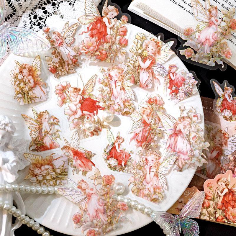 コラージュ 素材 シール 花 妖精 フラワー フェアリー ジャンク