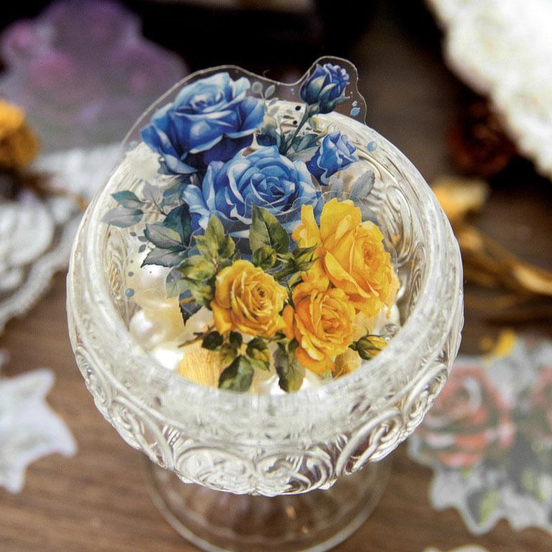 コラージュ 素材 シール 薔薇 バラ ローズ 花 フラワー ジャンク