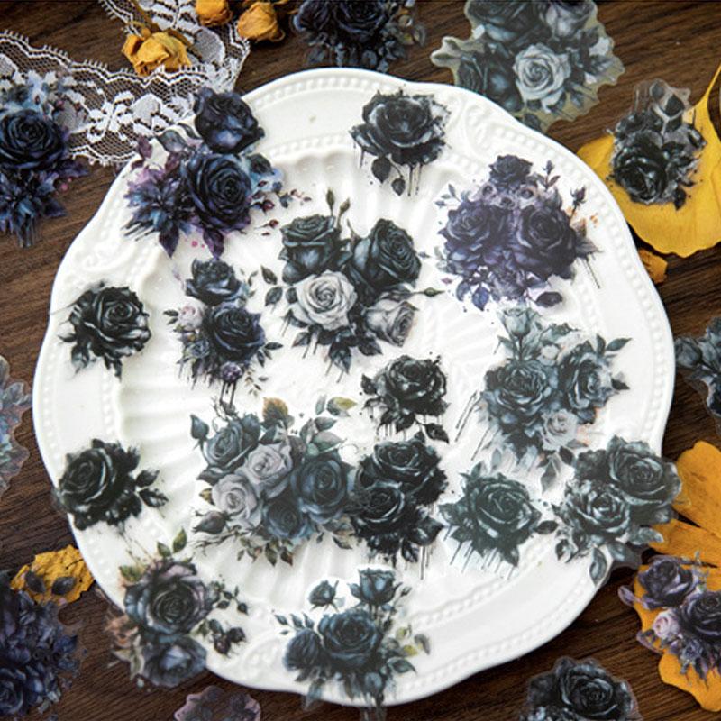 コラージュ 素材 シール 薔薇 バラ ローズ 花 フラワー ジャンク