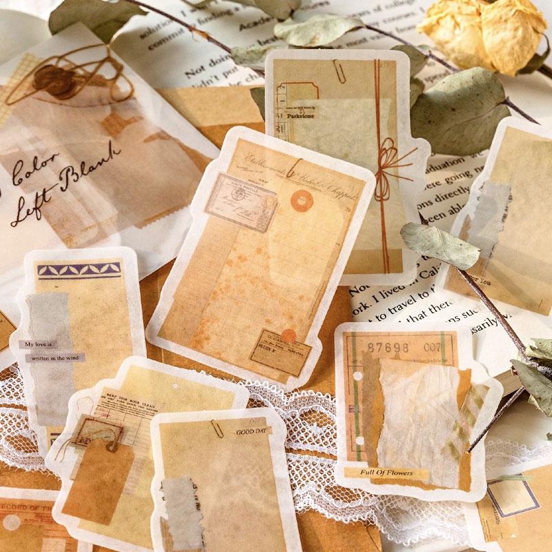 ジャンクジャーナル コラージュ　タグ ー 𝐻𝑎𝑛𝑑𝑚𝑎𝑑𝑒 𝑡𝑎𝑔𝑠 🐿🍁🍂 作った秋のタグコラージュたちを