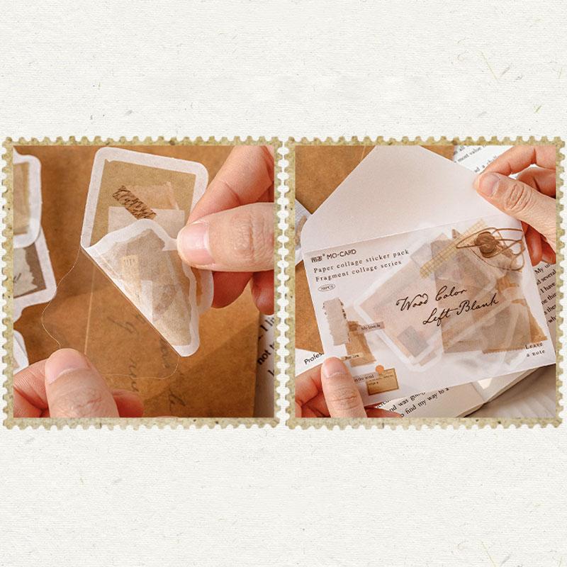 コラージュ 素材 シール タグ ラベル 手紙 植物 ジャンクジャーナル