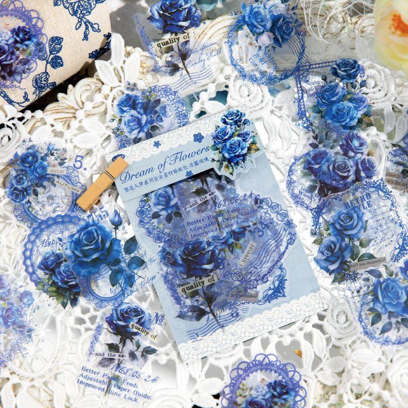 コラージュ 素材 シール バラ ローズ 紫陽花 アジサイ 花 ジャンク