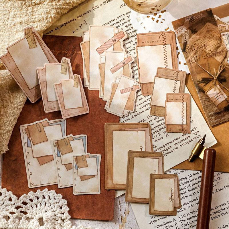 コラージュ 素材 シール タグ ラベル メモ ジャンクジャーナル