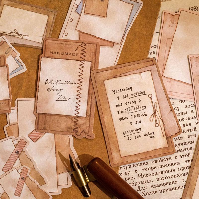 コラージュ 素材 シール タグ ラベル メモ ジャンクジャーナル