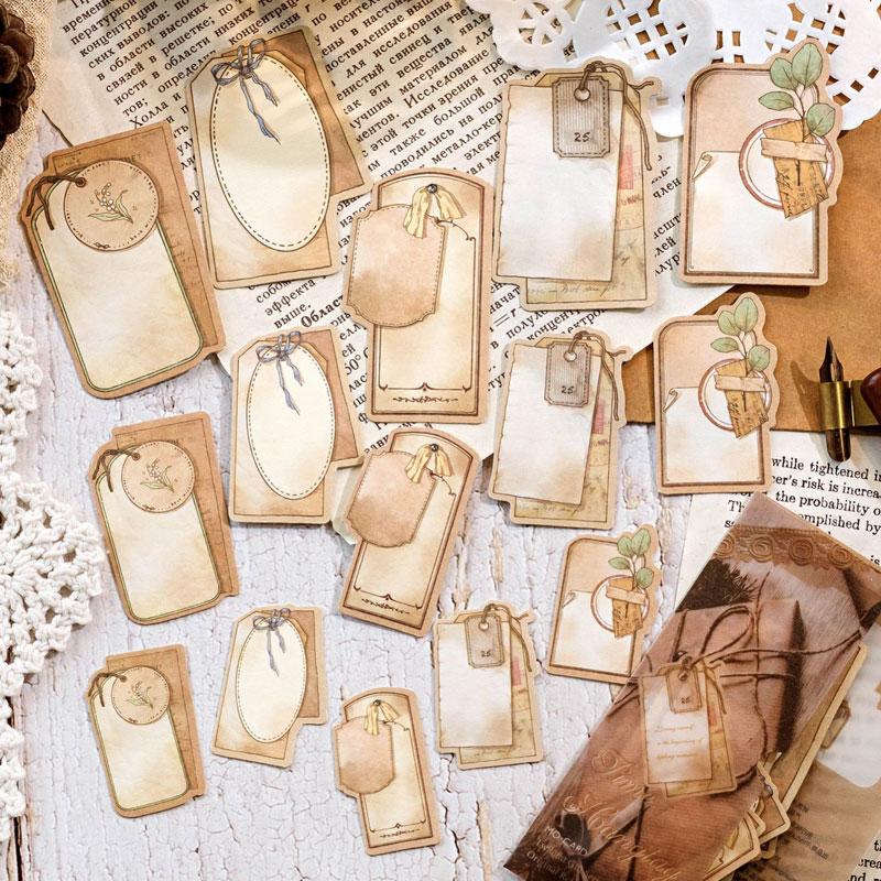 コラージュ 素材 シール タグ ラベル メモ ジャンクジャーナル