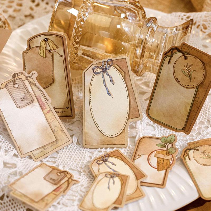 コラージュ 素材 シール タグ ラベル メモ ジャンクジャーナル