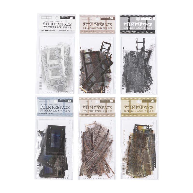 コラージュ 素材 シール カメラ ネガ フィルム 写真 英字 ジャンク