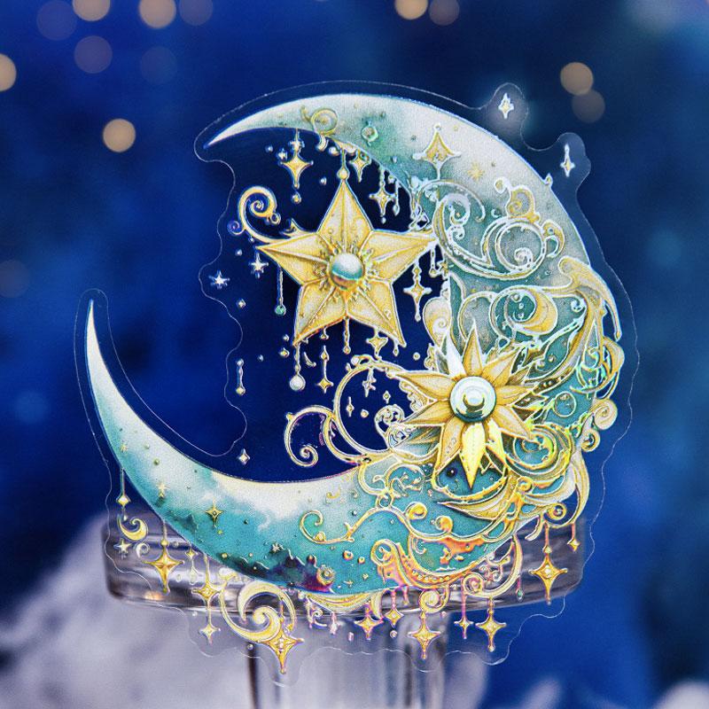 コラージュ 素材 シール 月 星 宇宙 惑星 ジャンクジャーナル