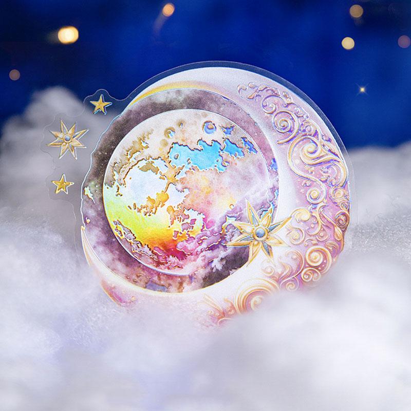 コラージュ 素材 シール 月 星 宇宙 惑星 ジャンクジャーナル