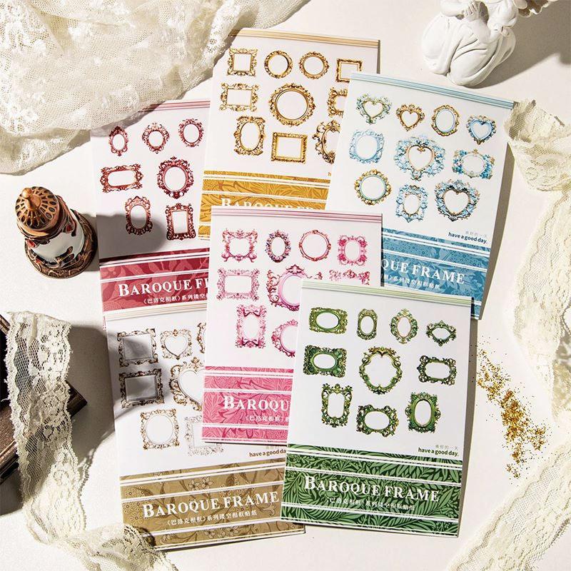 コラージュ 素材 シール 額 フレーム 額縁 ジャンクジャーナル