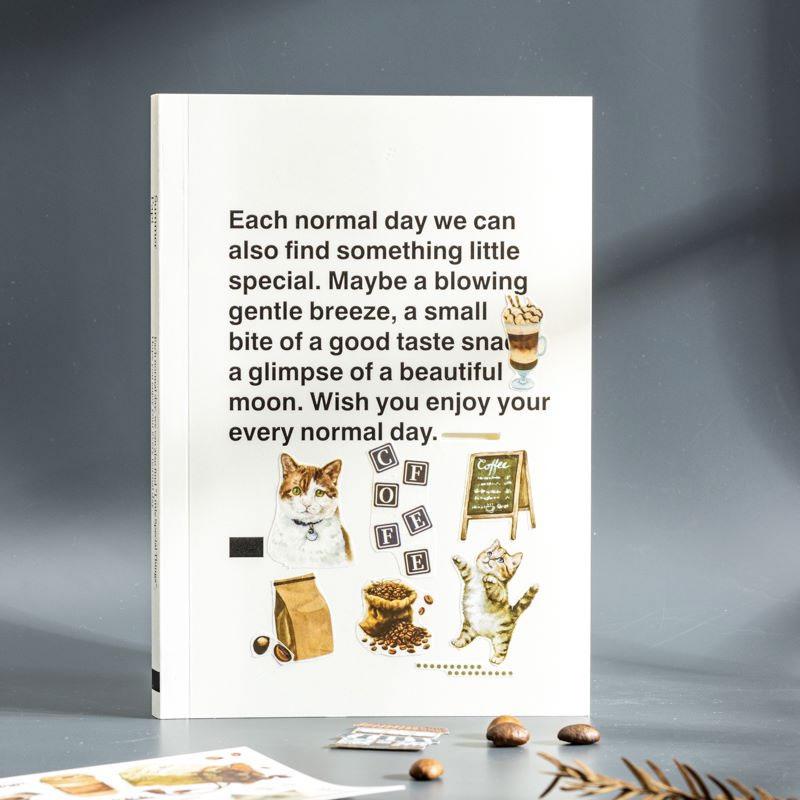 コラージュ 素材 シール 珈琲 猫 カフェ コーヒー ねこ ジャンク