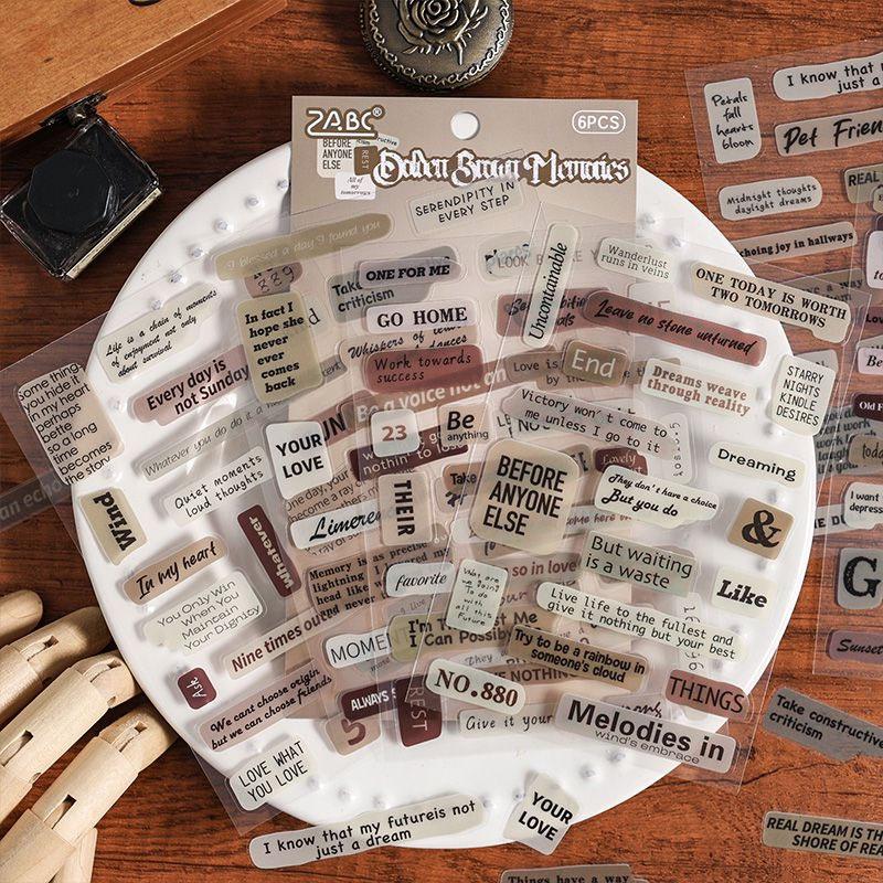 コラージュ 素材 シール 英語 フレーズ 英字 アルファベット 英