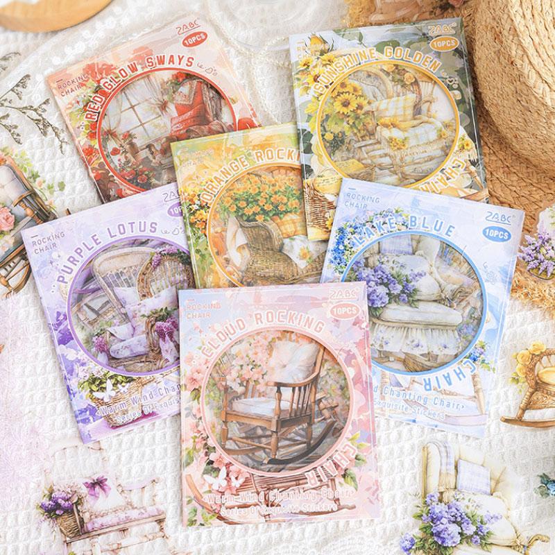 コラージュ 素材 シール 椅子 イス チェア ロッキングチェア 揺り椅子