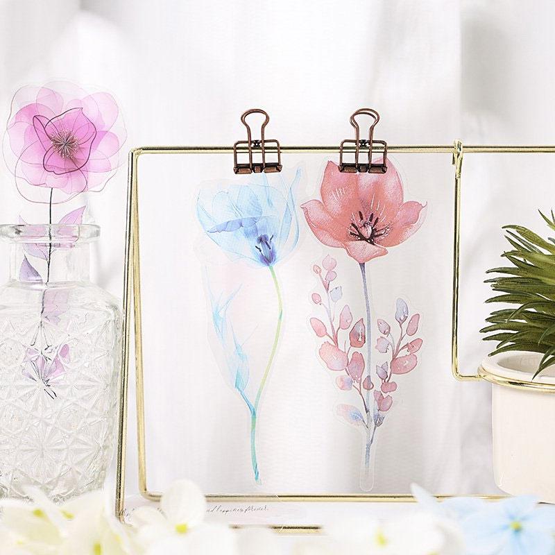 コラージュ 素材 シール 花 植物 フラワー 英字 英語 フレーズシール