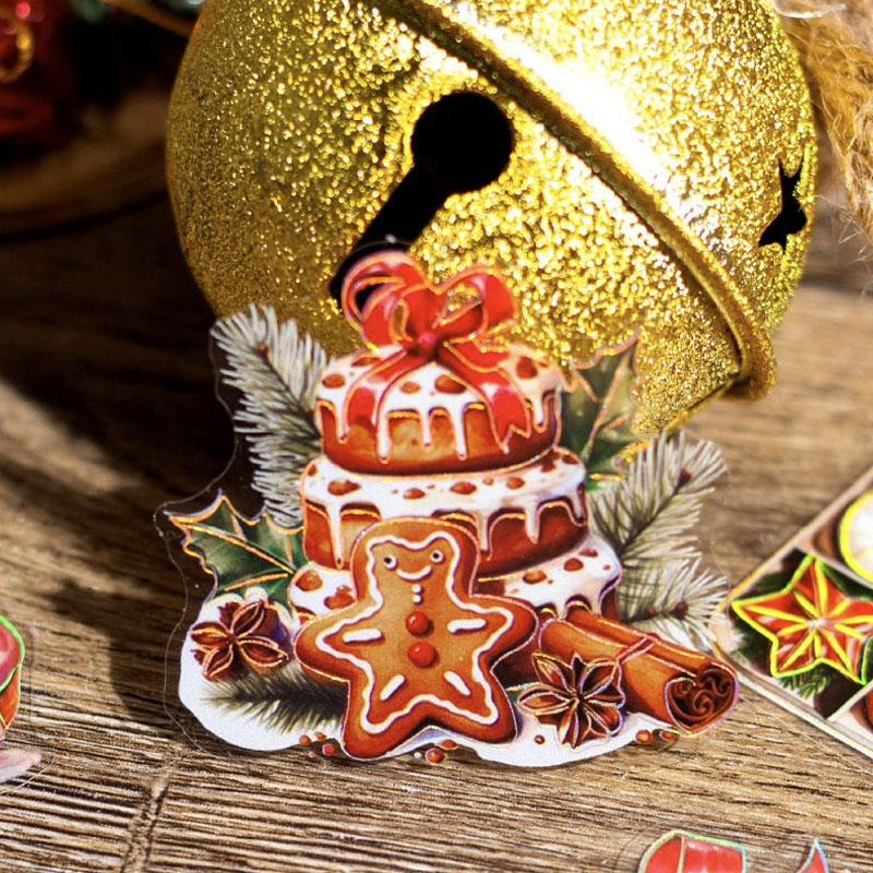 コラージュ 素材 シール クリスマス ツリー リース ケーキ