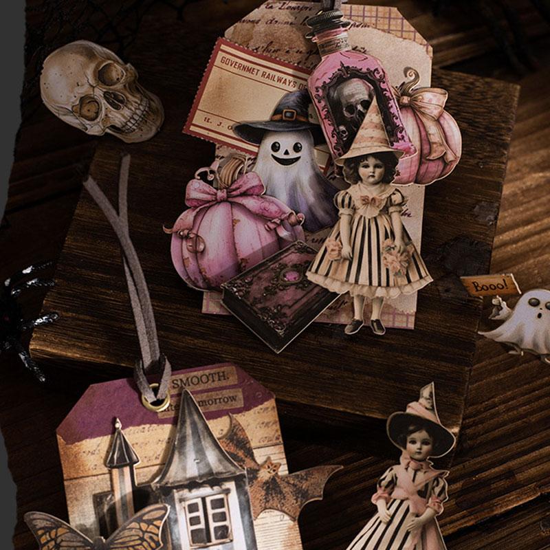 コラージュ 素材 シール ハロウィン お化け カボチャ 女の子 仮装 手帳