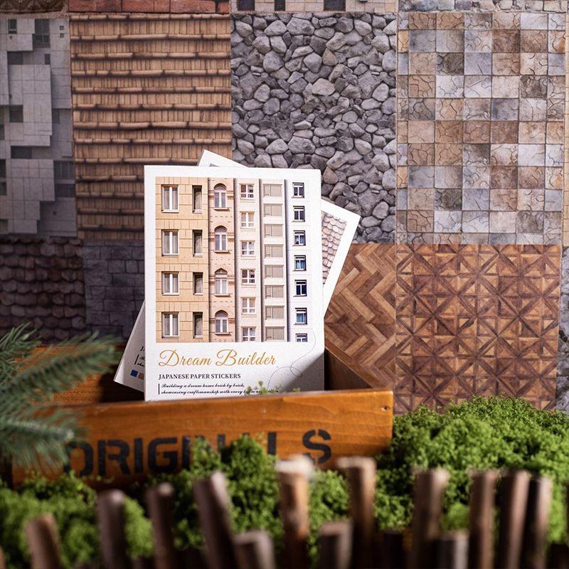 コラージュ 素材 シール パターン 建物 レンガ タイル フローリング