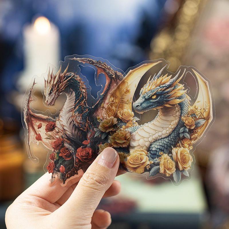 コラージュ 素材 シール ドラゴン 竜 グリフォン ペガサス ユニコーン