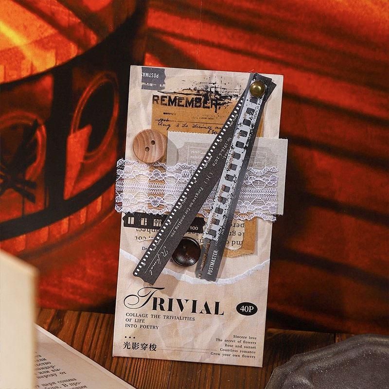 ST657 帯型 細長い アクセント 飾り 装飾 フィルム 英字 手紙