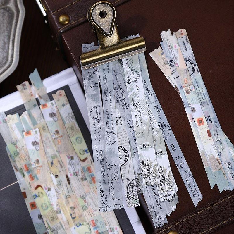 ST657 帯型 細長い アクセント 飾り 装飾 フィルム 英字 手紙