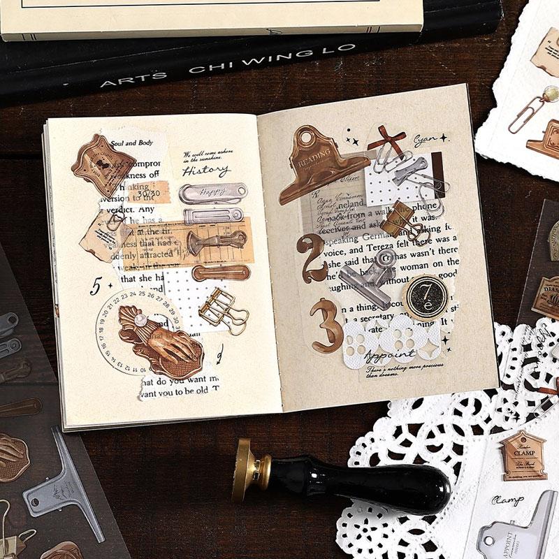 ST662 リボン テープ 装飾 飾り クリップ タグ ラベル PET コラージュ