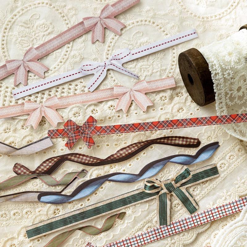 ST690 リボン 刺繍 レース 布テープ 花柄 裁縫 洋裁 コラージュ