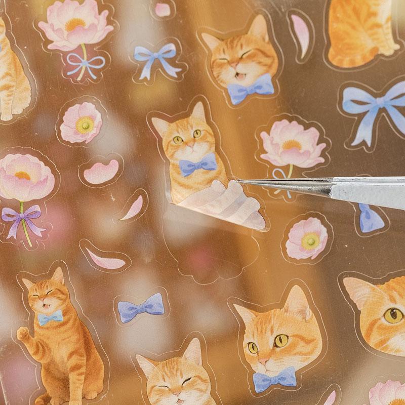 和紙　コラージュ　猫　作品 全部ネコ！猫素材でスケジュール帳を手作りできる！「ねこまみれ