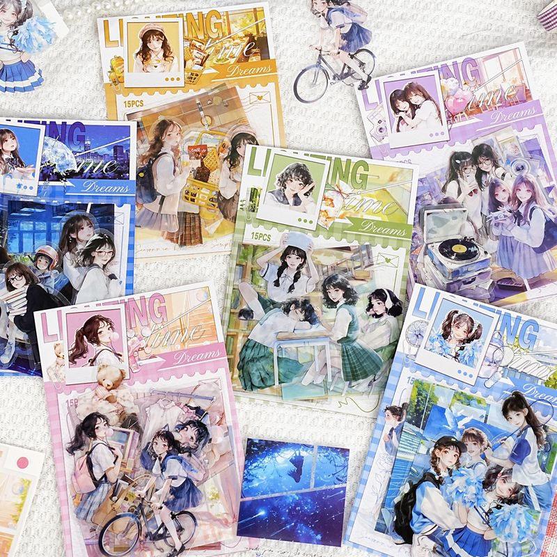 ST784 人物 女性 女の子 学校 部活 勉強 制服 高校生 コラージュ素材