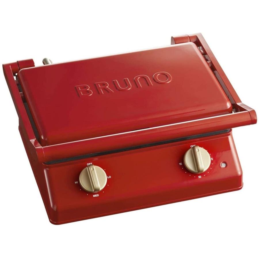 ほぼ新品　ブルーノ　BRUNO　グリルサンドメーカー　ダブル　レッド　BOE084-RD｜ec-nandemo