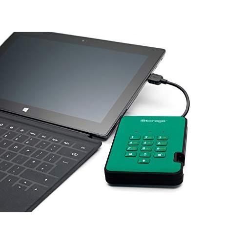 iStorage diskAshur2 SSD - 安全なポータブルソリッドステートドライブ - パスワード保護、ほこりや耐水性、ポータブ? スマホ、タブレット、パソコン パソコン周辺機器 外付けハードディスク、ドライブ