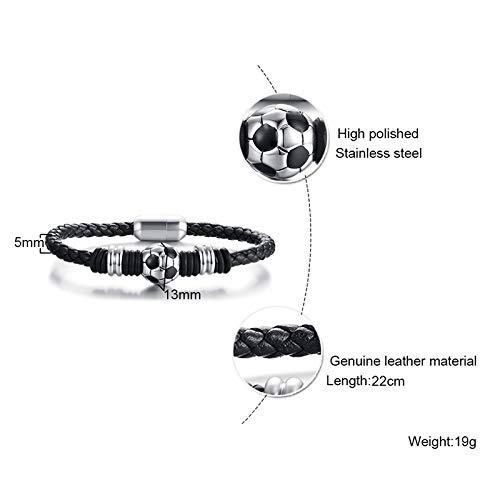 新作モデル ブレスレット 編み込み サッカー ブラック メンズ 本革 バングル 人気 ブランド Rockyu おしゃれ 父の日 レザー 扇風機 サーキュレーター Www Fattoriabacio Com