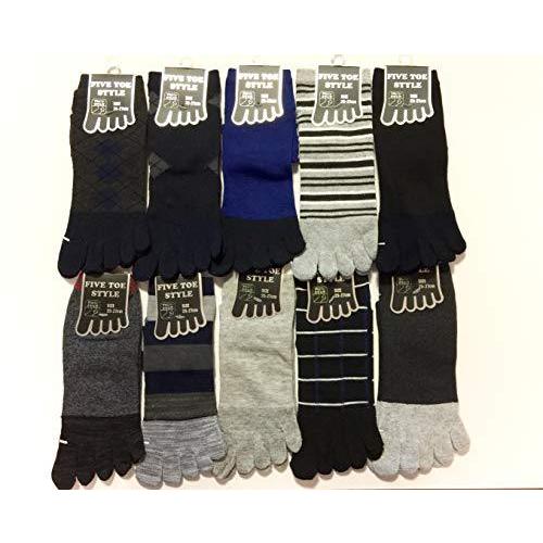 5本指ソックス メンズ 靴下 5本指 スポーツ ビジネス 五本指ソックス 綿 蒸れない おしゃれ 25 27cm 10足セット 上品なスタイル