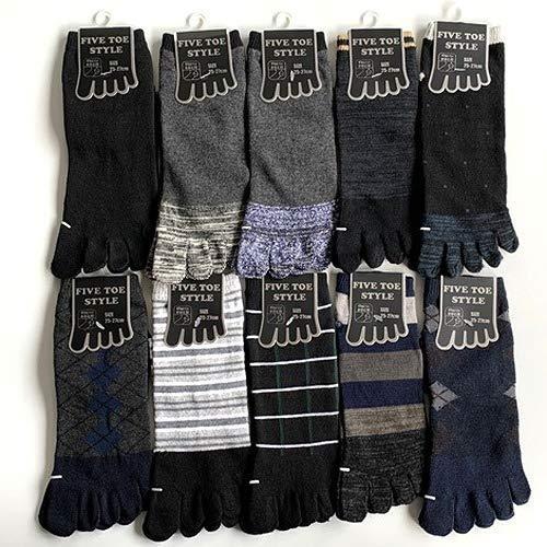 5本指ソックス メンズ 靴下 5本指 スポーツ ビジネス 五本指ソックス 綿 蒸れない おしゃれ 25 27cm 10足セット 上品なスタイル