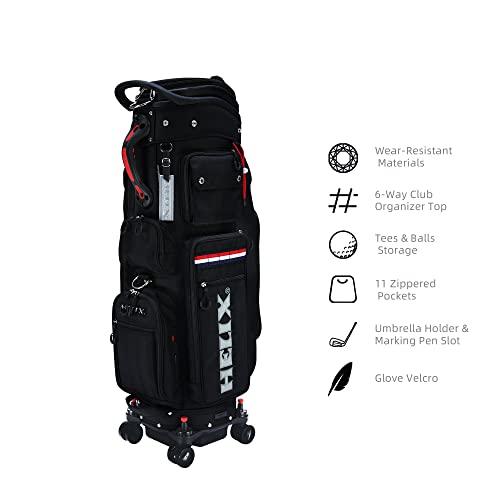 HELIX ホイール付きゴルフバッグ ゴルフバッグキャリー 電車移動も楽々