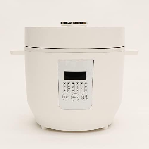 【ヒロコーポレーション】 コンパクトライスクッカー 3合炊き HK-RC03 WH/BK 炊飯器 (ホワイト)