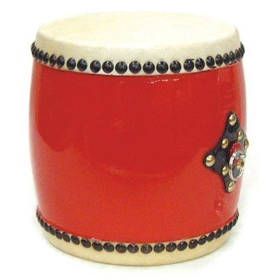 最前線の エイサー用 大太鼓 水牛皮 直径18cmx高さcm コンセントプラグ Dron Ma